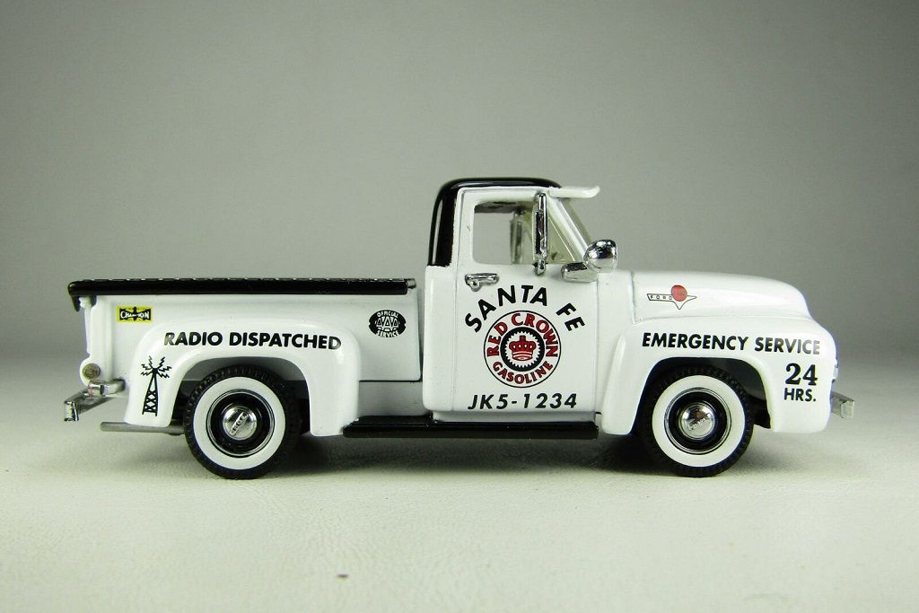 Matchbox Collectibles YRS06B; 1955 Ford F-100 Pickup; Red Crown Emergency Service; Route 84